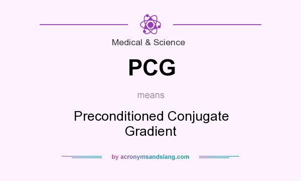What does PCG mean? It stands for Preconditioned Conjugate Gradient