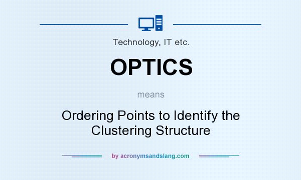 What does OPTICS mean? It stands for Ordering Points to Identify the Clustering Structure
