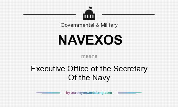 What does NAVEXOS mean? It stands for Executive Office of the Secretary Of the Navy