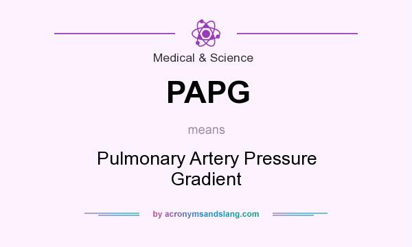 What does PAPG mean? It stands for Pulmonary Artery Pressure Gradient