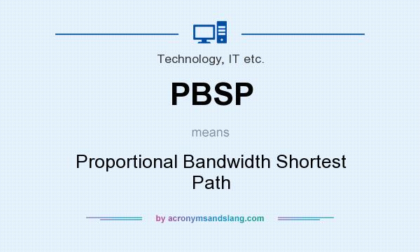 What does PBSP mean? It stands for Proportional Bandwidth Shortest Path