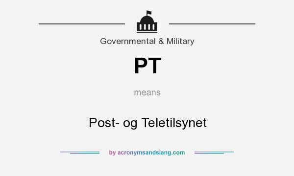 What does PT mean? It stands for Post- og Teletilsynet
