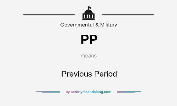 What does PP mean? It stands for Previous Period