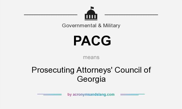 What does PACG mean? It stands for Prosecuting Attorneys` Council of Georgia