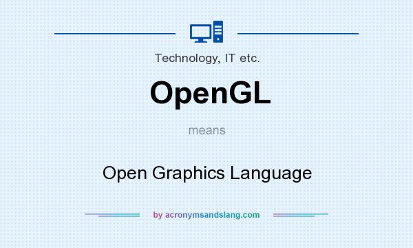 What does OpenGL mean? It stands for Open Graphics Language