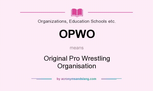 What does OPWO mean? It stands for Original Pro Wrestling Organisation