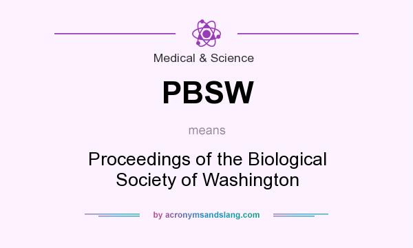 What does PBSW mean? It stands for Proceedings of the Biological Society of Washington