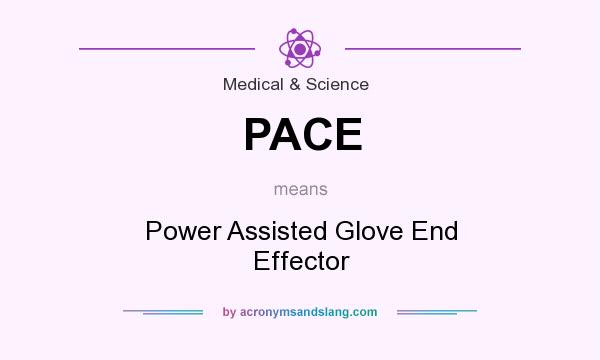 What does PACE mean? It stands for Power Assisted Glove End Effector