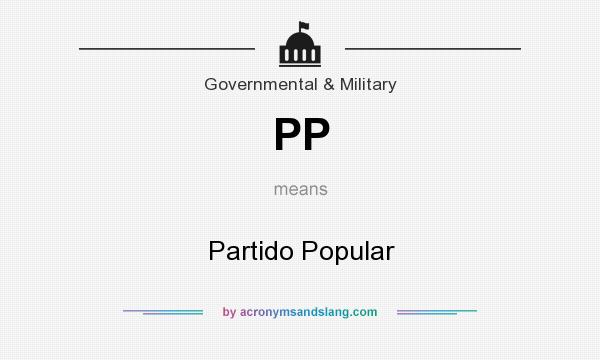 What does PP mean? It stands for Partido Popular