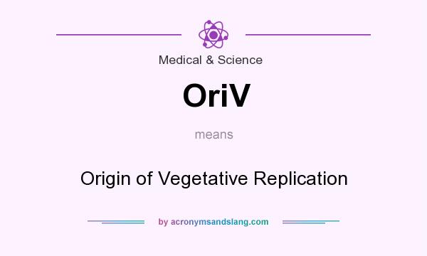 What does OriV mean? It stands for Origin of Vegetative Replication