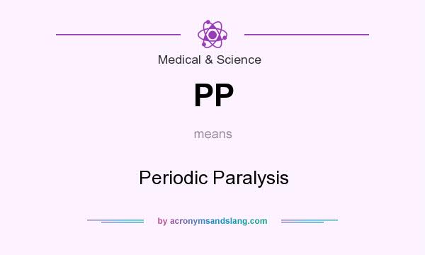 What does PP mean? It stands for Periodic Paralysis