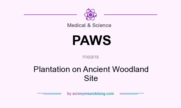 What does PAWS mean? It stands for Plantation on Ancient Woodland Site