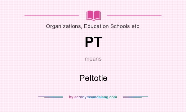 What does PT mean? It stands for Peltotie