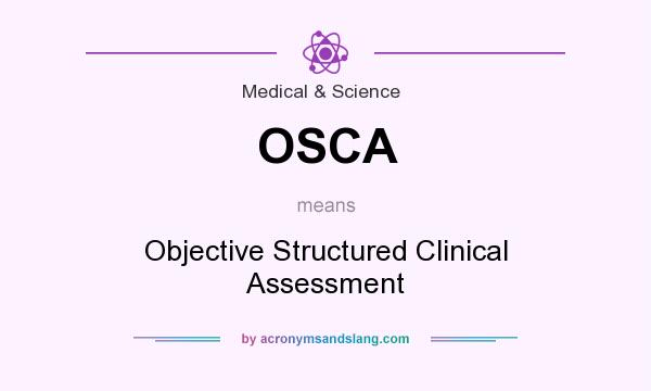 What does OSCA mean? It stands for Objective Structured Clinical Assessment