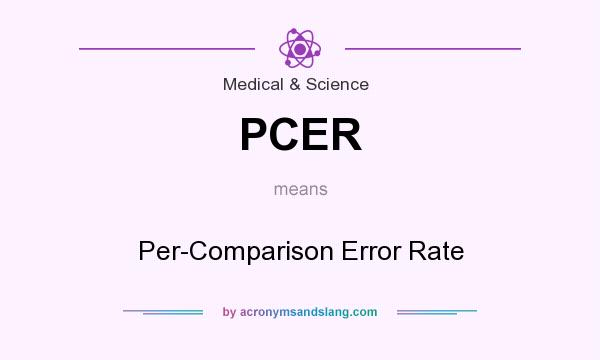 What does PCER mean? It stands for Per-Comparison Error Rate