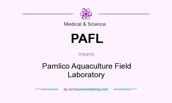 What does PAFL mean? It stands for Pamlico Aquaculture Field Laboratory