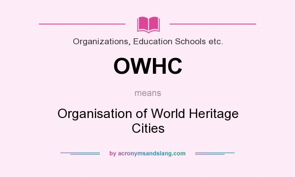 What does OWHC mean? It stands for Organisation of World Heritage Cities