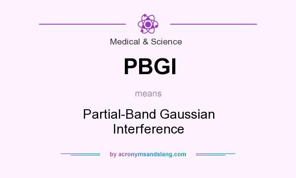 What does PBGI mean? It stands for Partial-Band Gaussian Interference