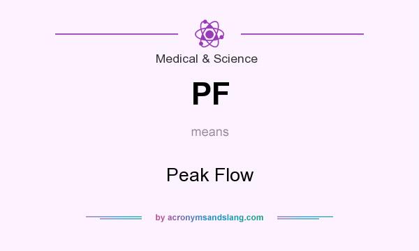 What does PF mean? It stands for Peak Flow