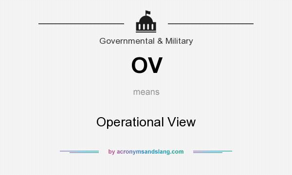 What does OV mean? It stands for Operational View