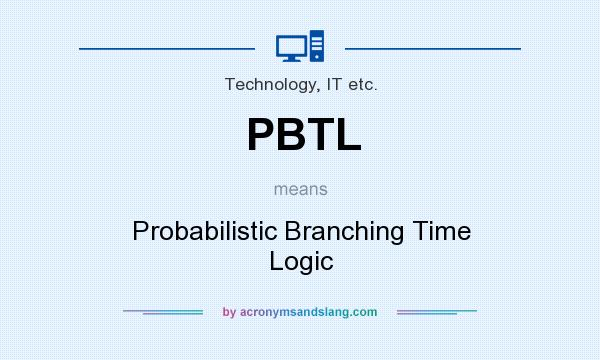 What does PBTL mean? It stands for Probabilistic Branching Time Logic