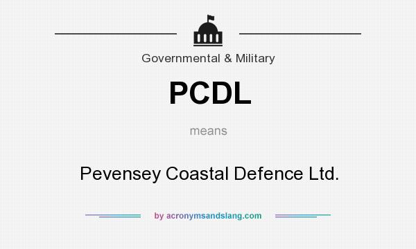What does PCDL mean? It stands for Pevensey Coastal Defence Ltd.