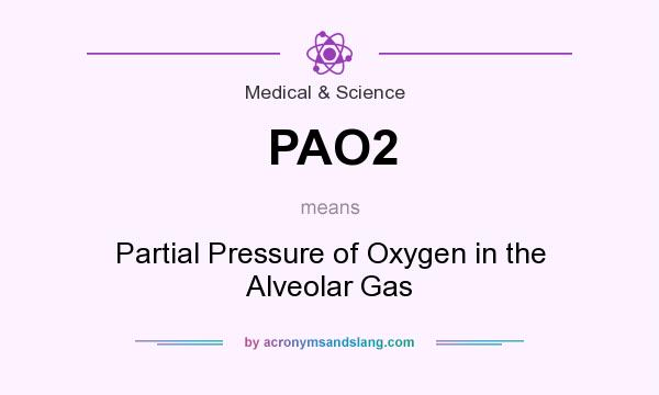 What does PAO2 mean? It stands for Partial Pressure of Oxygen in the Alveolar Gas