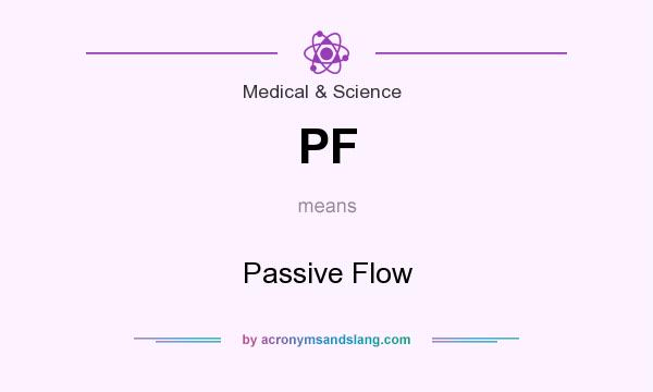 What does PF mean? It stands for Passive Flow