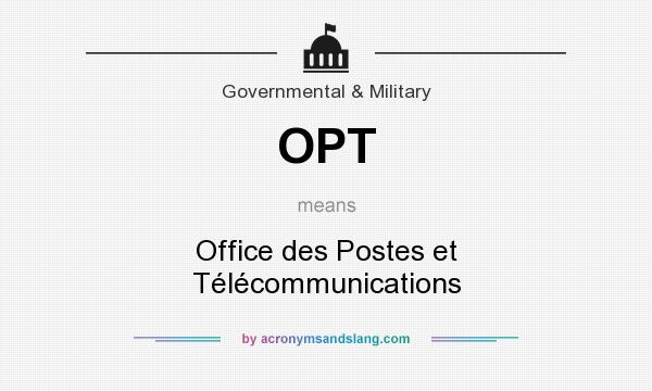 What does OPT mean? It stands for Office des Postes et Télécommunications