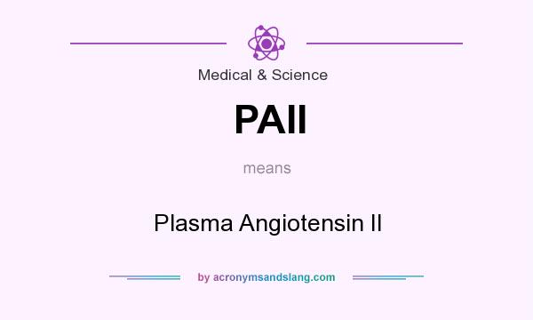 What does PAII mean? It stands for Plasma Angiotensin II