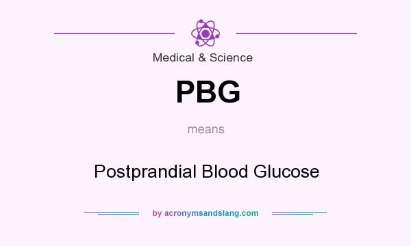 What does PBG mean? It stands for Postprandial Blood Glucose