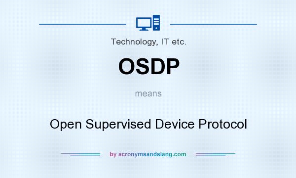 What does OSDP mean? It stands for Open Supervised Device Protocol
