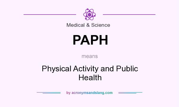 What does PAPH mean? It stands for Physical Activity and Public Health