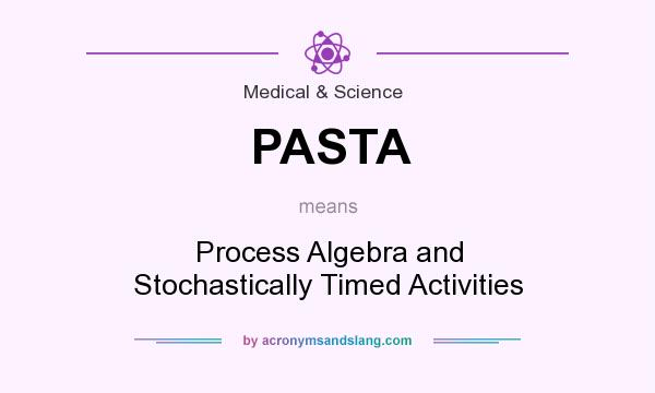 What does PASTA mean? It stands for Process Algebra and Stochastically Timed Activities