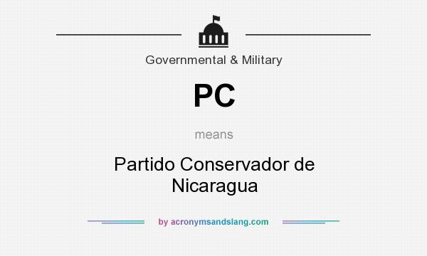 What does PC mean? It stands for Partido Conservador de Nicaragua