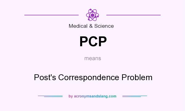 What does PCP mean? It stands for Post`s Correspondence Problem