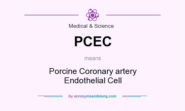 What does PCEC mean? It stands for Porcine Coronary artery Endothelial Cell