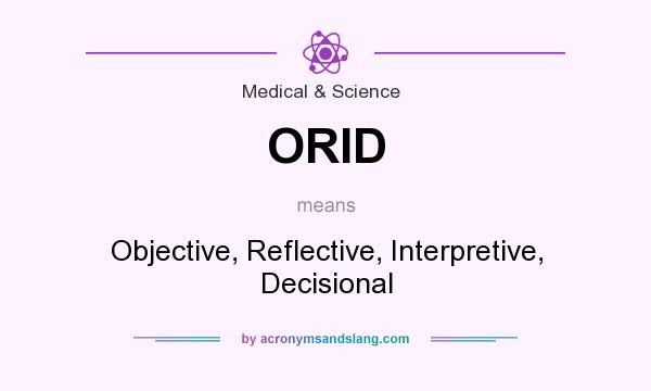 What does ORID mean? It stands for Objective, Reflective, Interpretive, Decisional