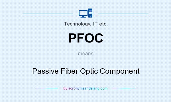 What does PFOC mean? It stands for Passive Fiber Optic Component