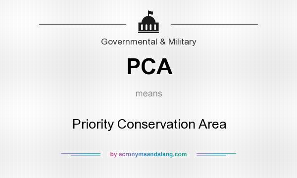 What does PCA mean? It stands for Priority Conservation Area