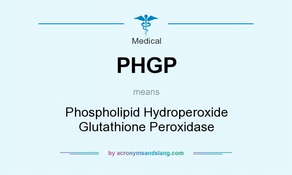 What does PHGP mean? It stands for Phospholipid Hydroperoxide Glutathione Peroxidase
