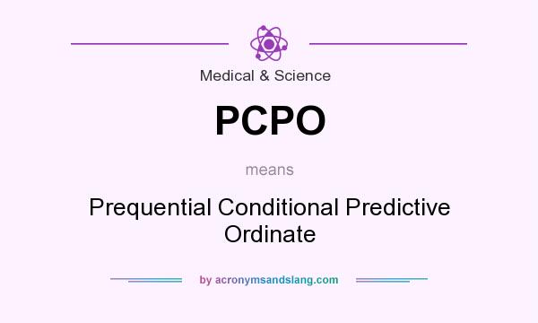 What does PCPO mean? It stands for Prequential Conditional Predictive Ordinate
