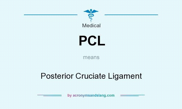 What does PCL mean? It stands for Posterior Cruciate Ligament