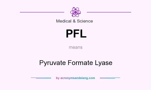 What does PFL mean? It stands for Pyruvate Formate Lyase