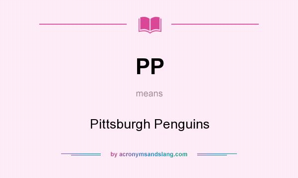 What does PP mean? It stands for Pittsburgh Penguins
