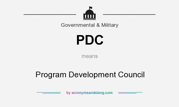 What does PDC mean? It stands for Program Development Council