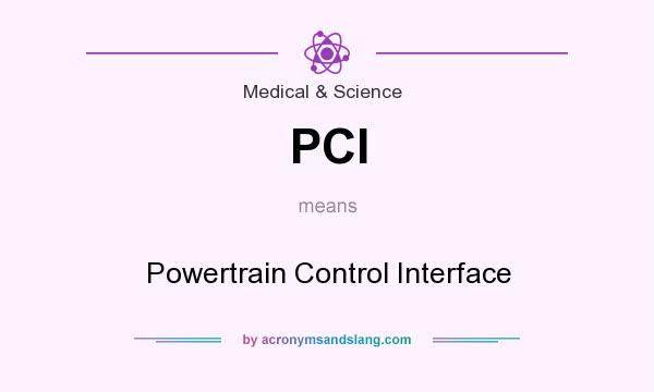 What does PCI mean? It stands for Powertrain Control Interface