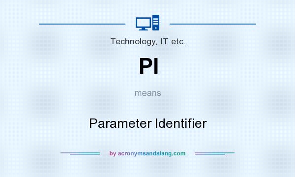What does PI mean? It stands for Parameter Identifier