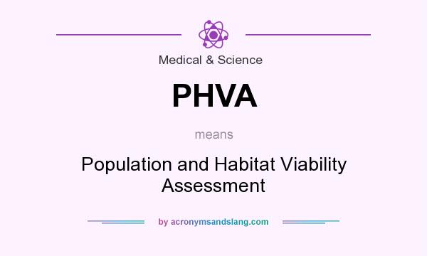 What does PHVA mean? It stands for Population and Habitat Viability Assessment