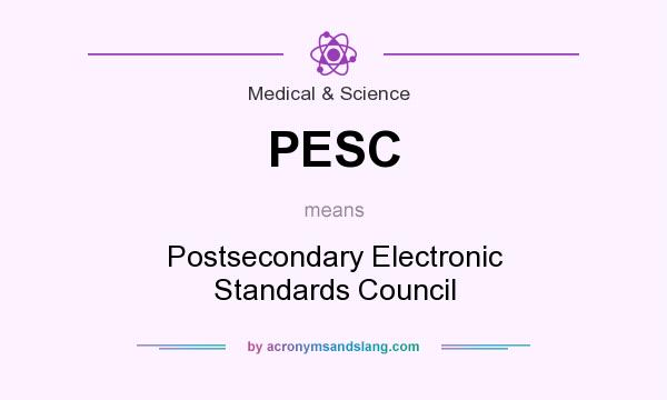 What does PESC mean? It stands for Postsecondary Electronic Standards Council